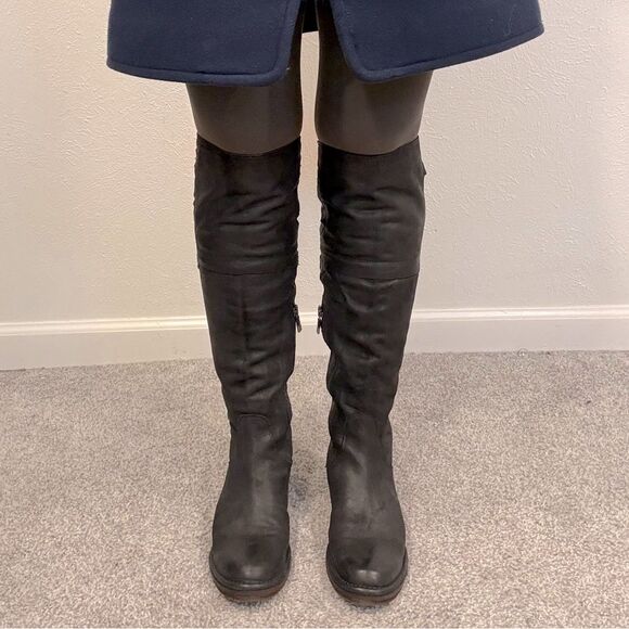 Alberto Fermani Black Leather Over the Knee Riding Boots 37.5 EUC - Picture 3 of 8